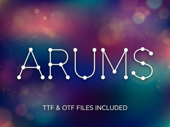 Arums Typeface for Celestial Editorial Design