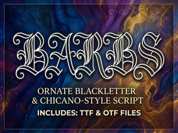 Barbs Display Font for Elegant Campaigns