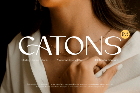 Catons: A Modern Luxury Display Font for Editorial Design