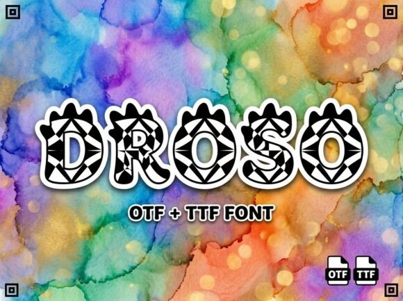 Droso: A Playful Display Font for Makers