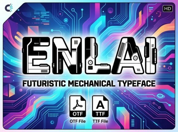 Enlai: A Decorative Display Font for Makers