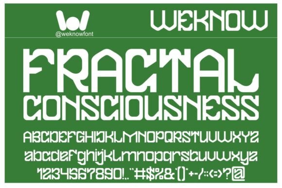 Fractal Consciousness Display Font for Modern Editorial Design