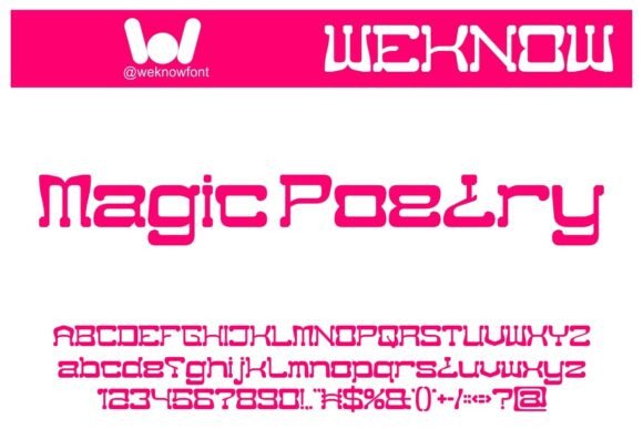 Magic Poetry Font for Creative Crafters