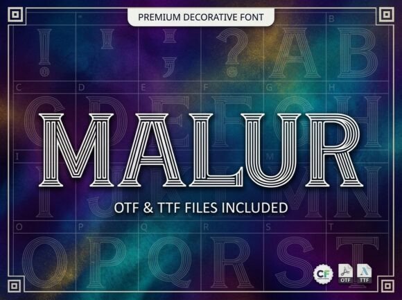 Malur: A Decorative Display Font for Makers