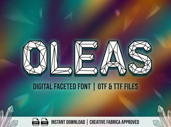 Oleas: A Crystalline Display Typeface for Modern Brands