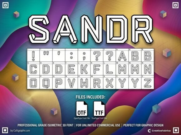 Sandr: The Technical Display Typeface for Bold Branding