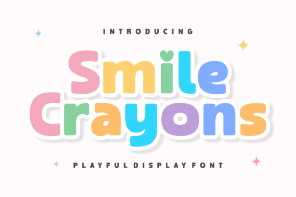 Smile Crayons: A Playful Display Font for Makers