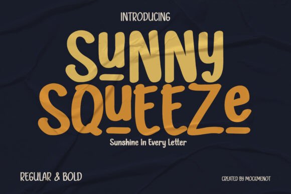 Sunny Squeeze: A Playful Display Font for Editors